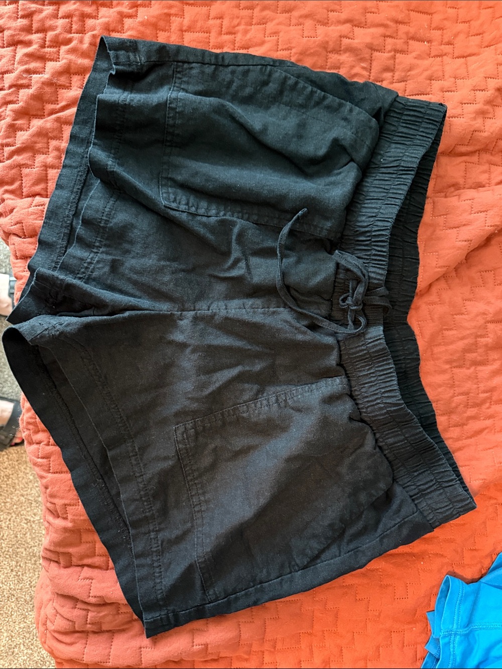 Ingrid + Isabel Maternity Black Drawstring Shorts